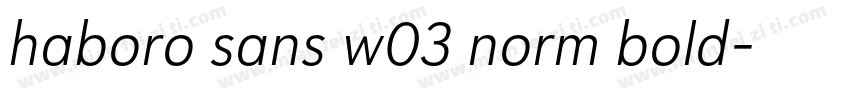 haboro sans w03 norm bold字体转换